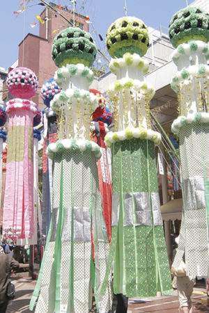 As one of the three major festivals of the Tohoku region, this beautiful summer tradition of Sendai has its roots in the seasonal event of Tanabata, or Star Festival. It is characterized by colorful bamboo decorations that brighten up the shopping arcades to delight the two million visitors who come from all over Japan to see the festival. A leisurely stroll along the shopping arcades to view the brightly colored streamers waving overhead is a must for all visitors.Sendai Tanabata Festival Associationhttp://www.sendaitanabata.com/en/