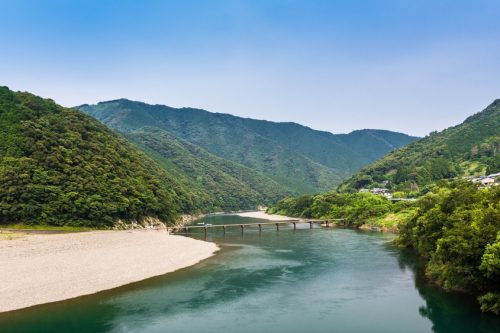 Scenery of Shimanto River, kochi, japan