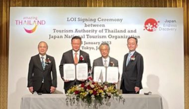 Press Release: Japan National Tourism Organization (JNTO) and Tourism Authority of Thailand（TAT) Signed a Letter of Intent (LOI) to Promote Tourism Traffic